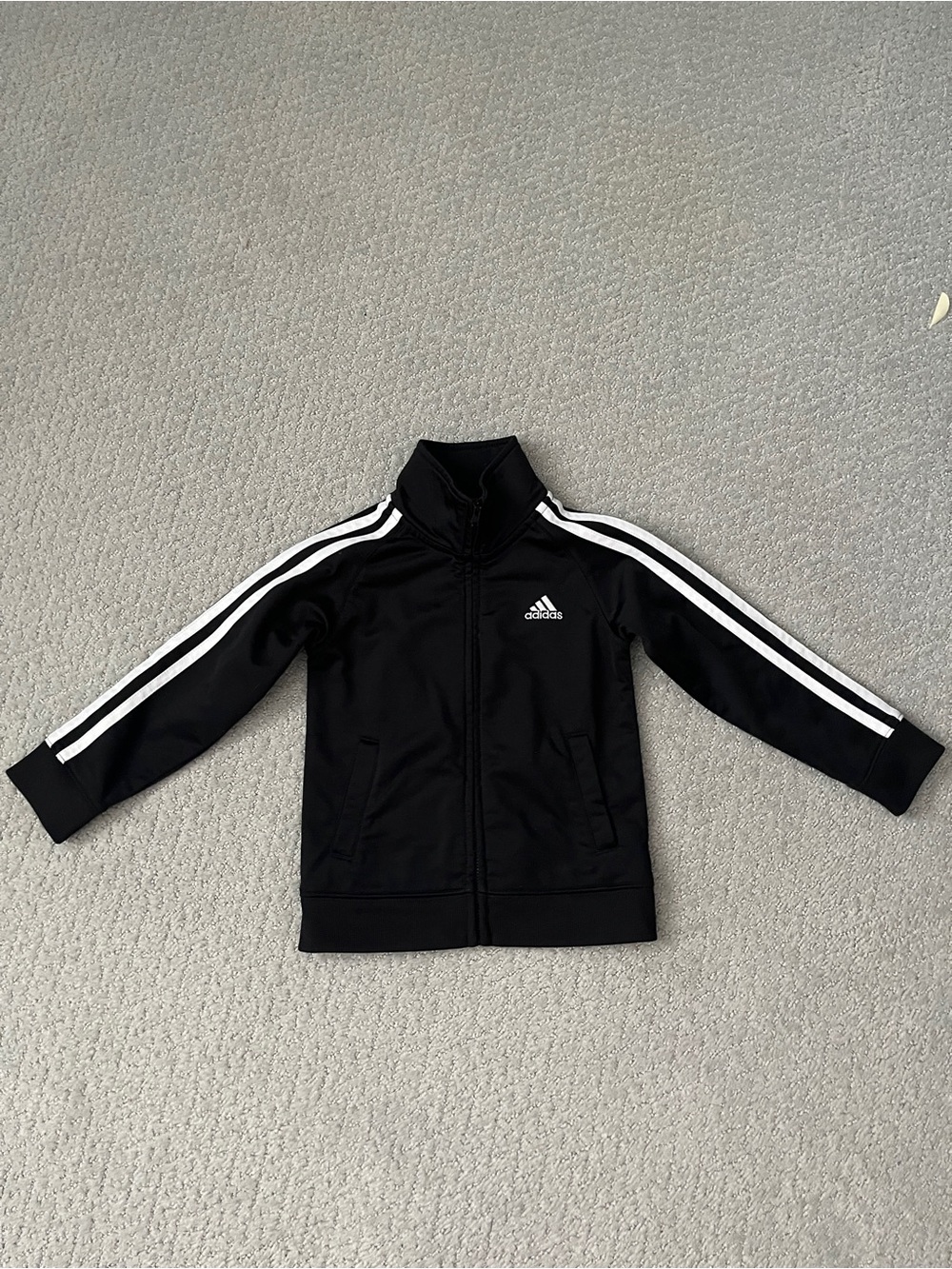 adidas Black Jacket with White Logo